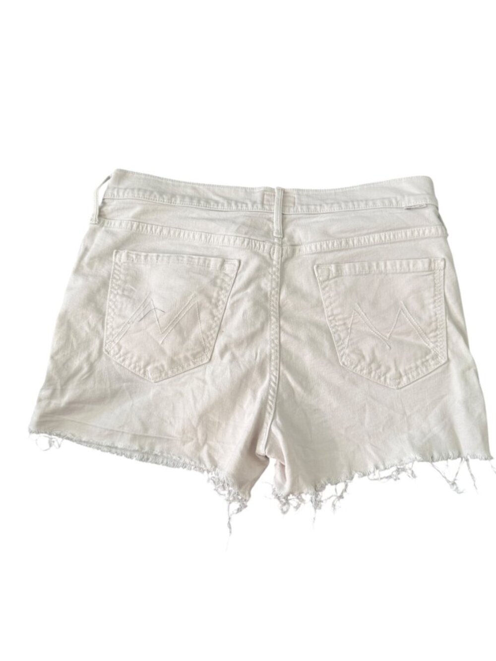 MOTHER The Dutchie Fray Shorts So Far Gone -Cream- 28- Medium Rise - Picture 2 of 11
